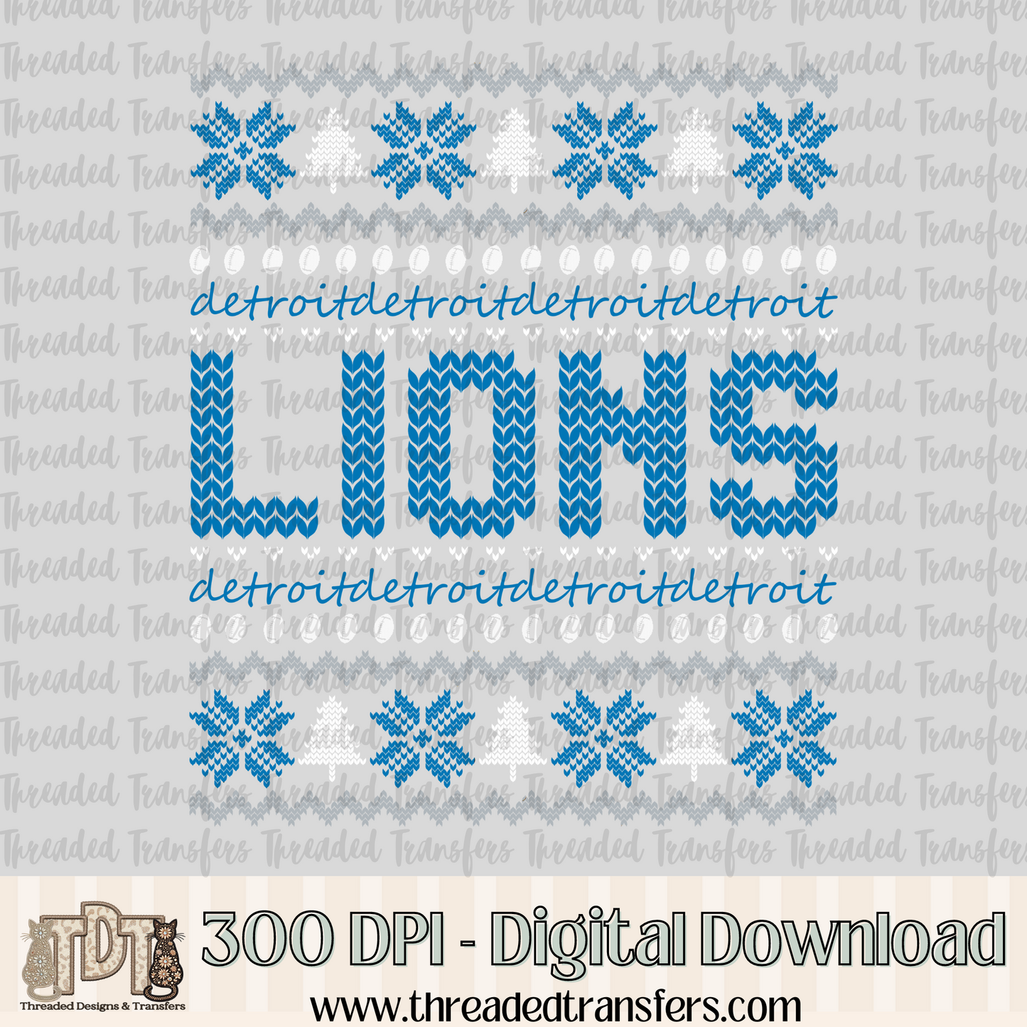 Detroit Ugly Sweater Digital Design Download (PNG Format - no product shipped)