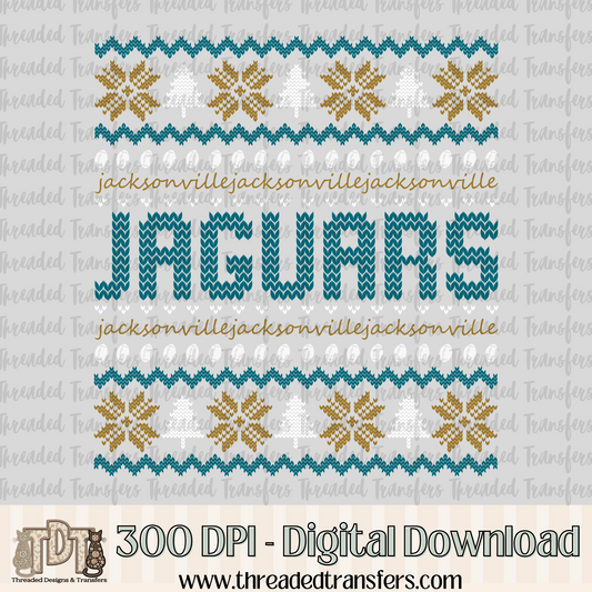 Jacksonville Ugly Sweater Digital Design Download (PNG Format - no product shipped)