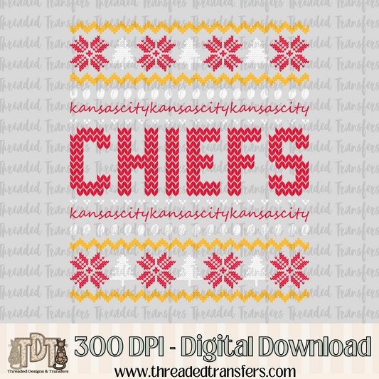 Kansas City Ugly Sweater Digital Design Download (PNG Format - no product shipped)