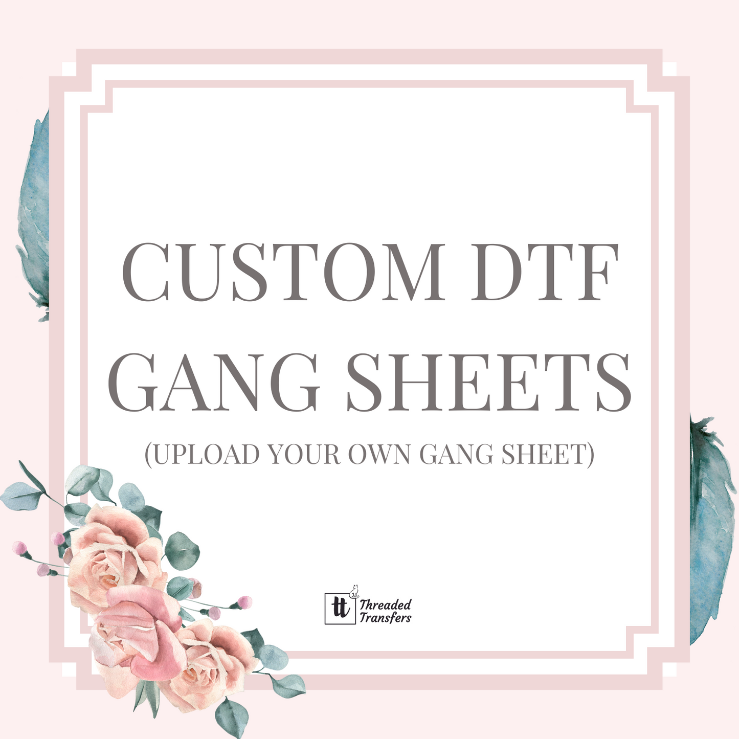 Custom Gang Sheet DTF Transfers (Upload Your Own Gang Sheet) TAT 3-5 business days
