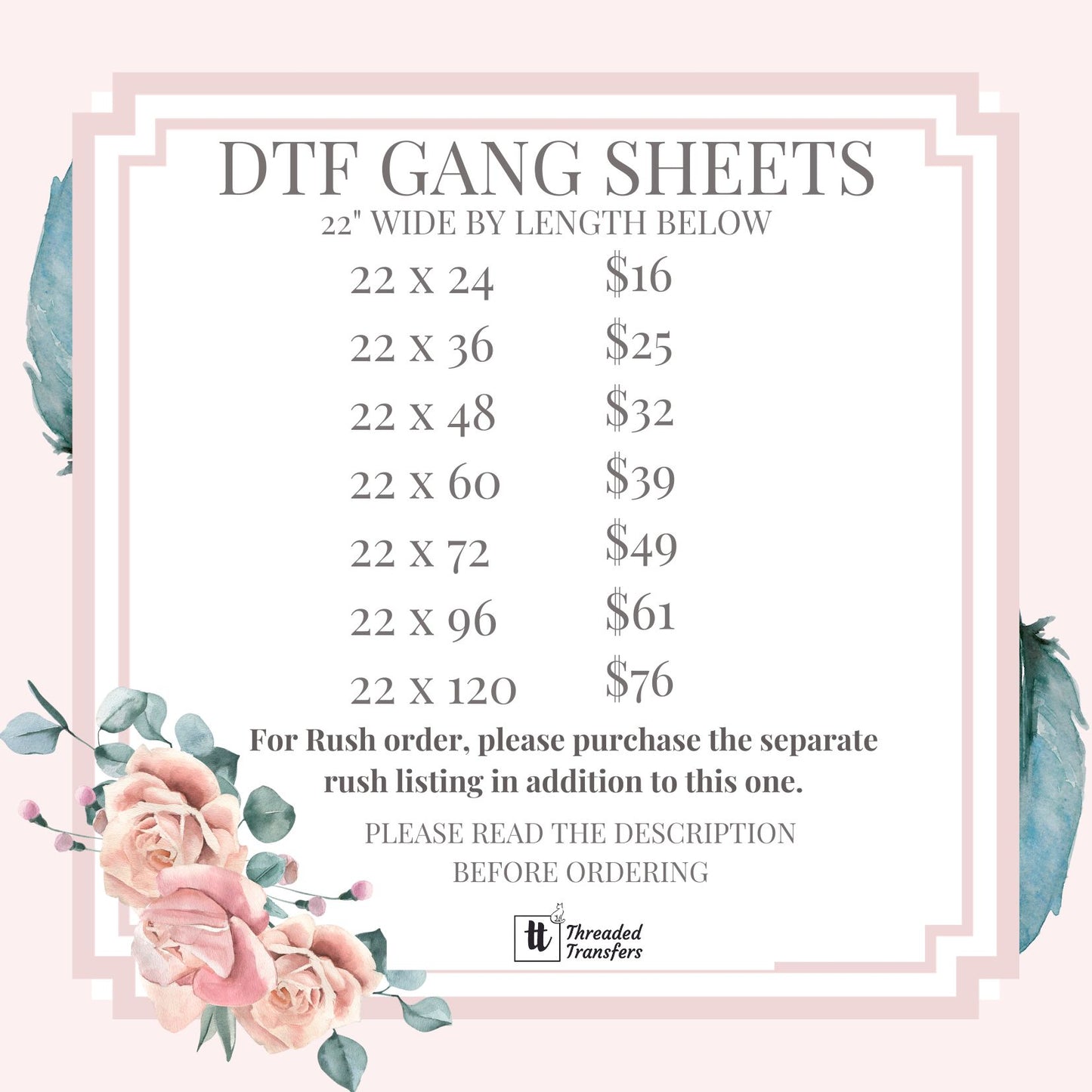 Build Your Own Custom Gang Sheet (Gang Sheet Builder) TAT 3-5 business days