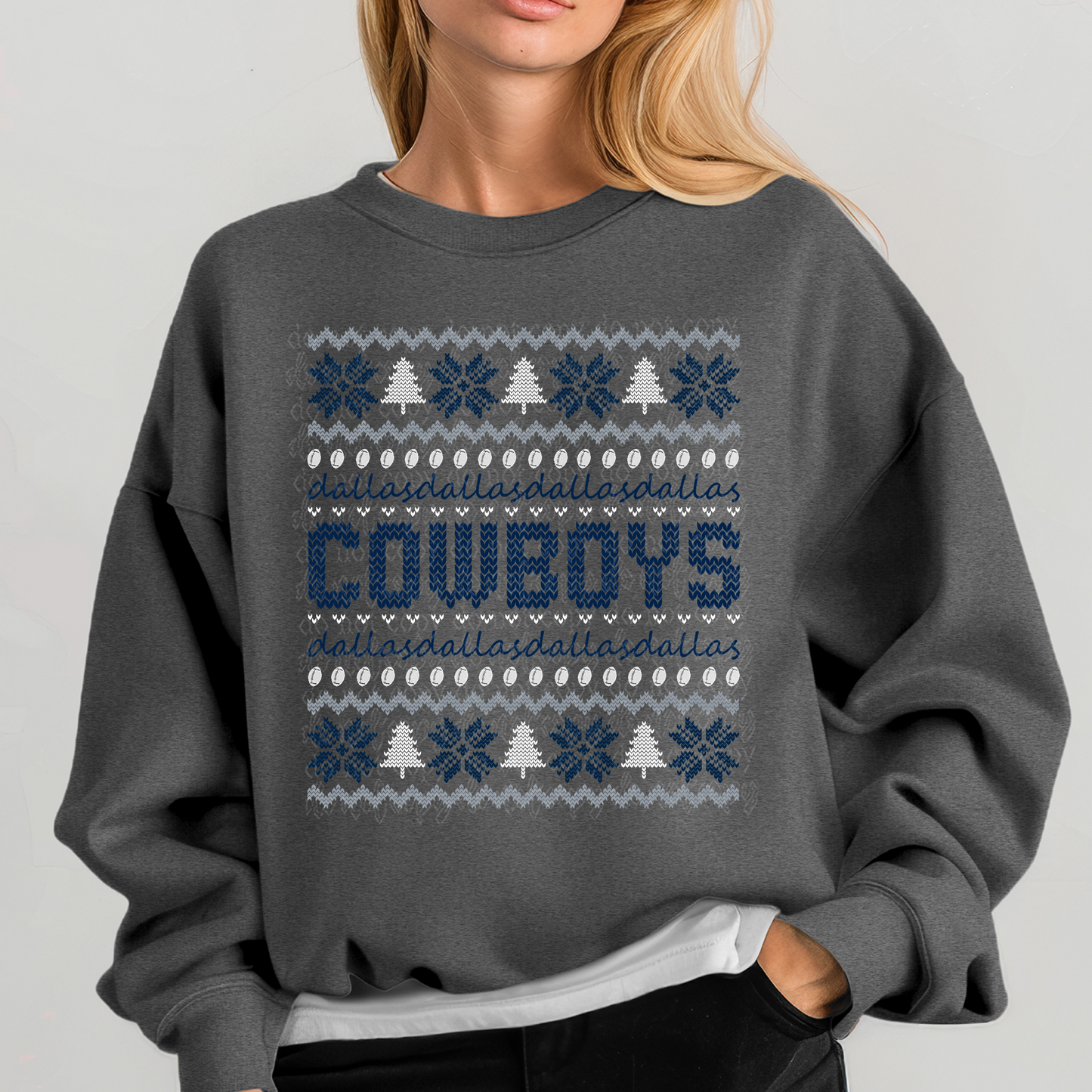 Dallas Ugly Sweater DTF & Sublimation Transfer