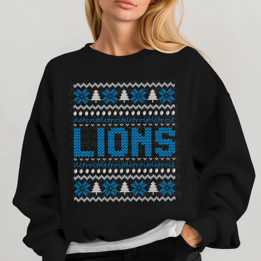 Detroit Ugly Sweater DTF & Sublimation Transfer