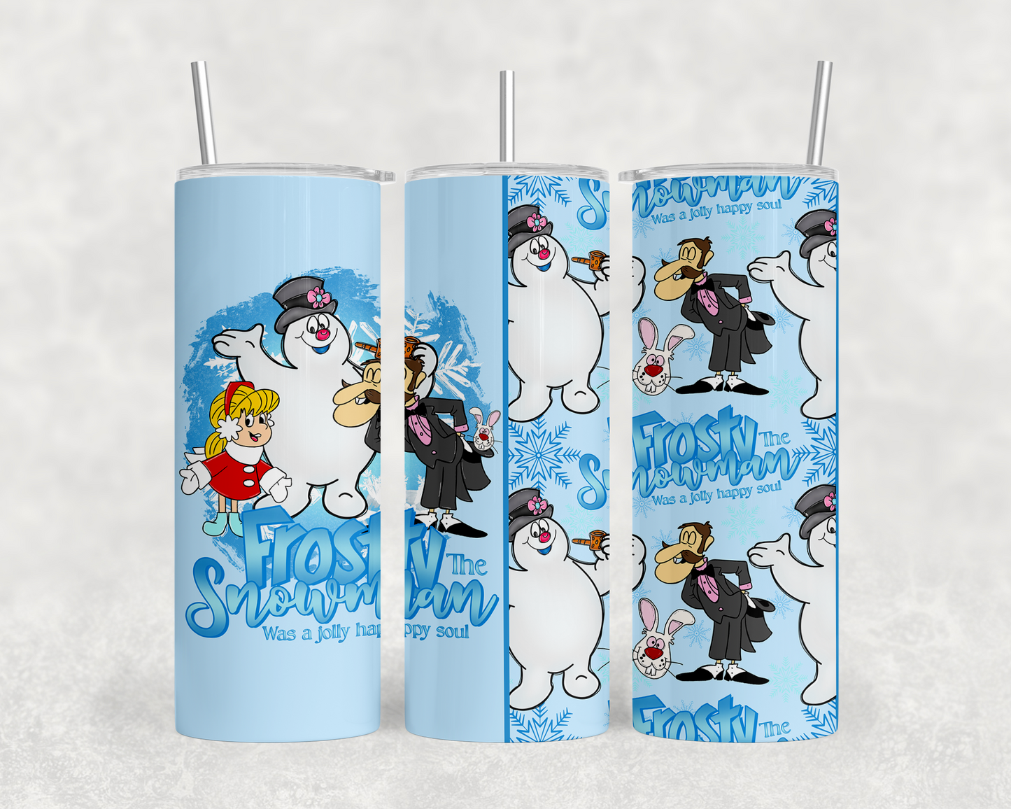 Happy Snowman (matches shirt) Transfer Tumbler Wrap 20oz (read description)