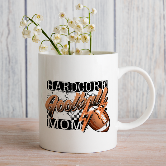 Hardcore Football Mom (matches shirt) UV DTF Transfer