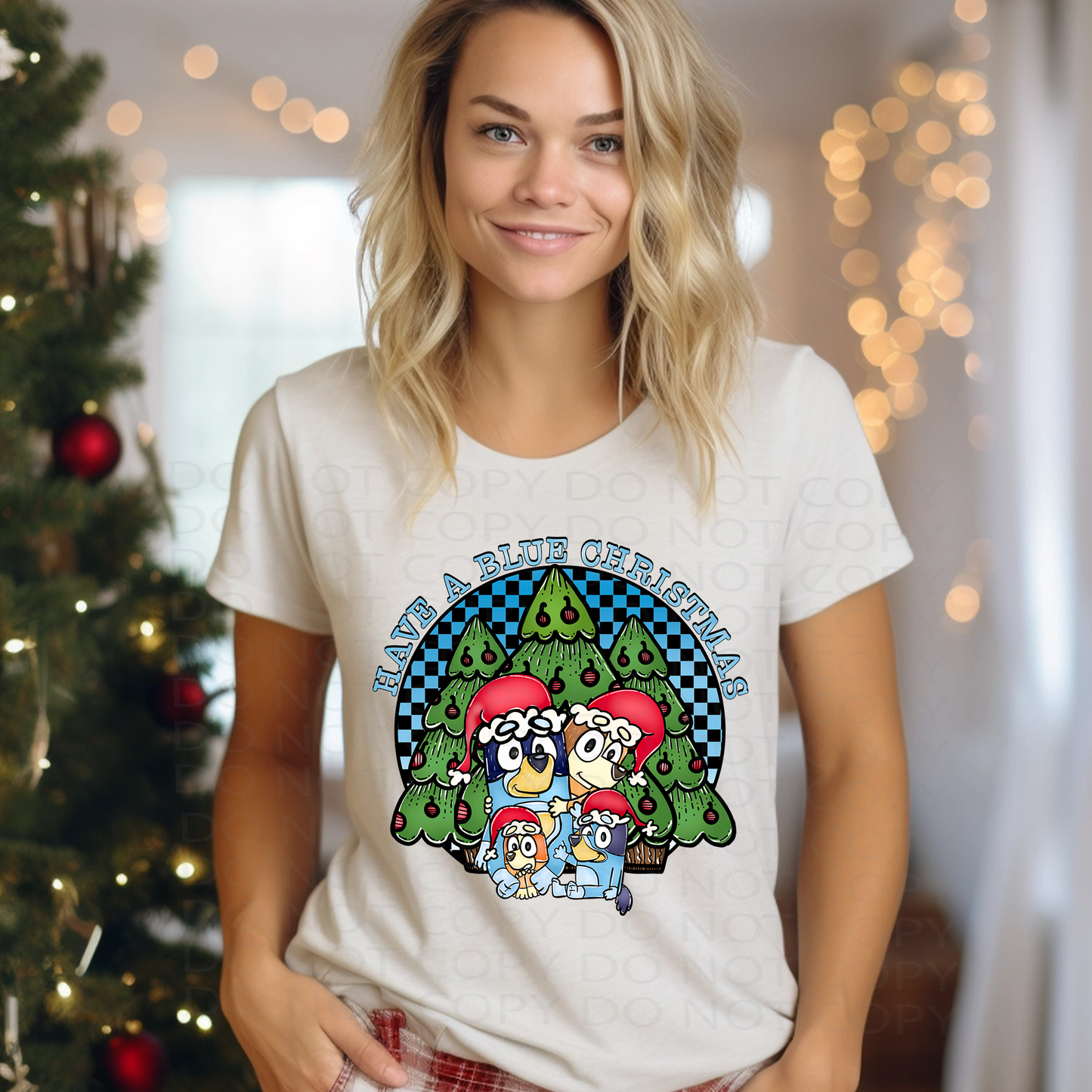 Have a Blue Family Christmas DTF & Sublimation Transfer