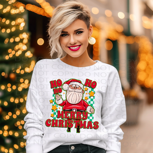 Ho Ho Ho Merry Christmas DTF & Sublimation Transfer