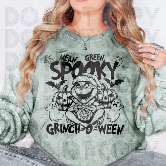 Mean Green O Ween DTF & Sublimation Transfer