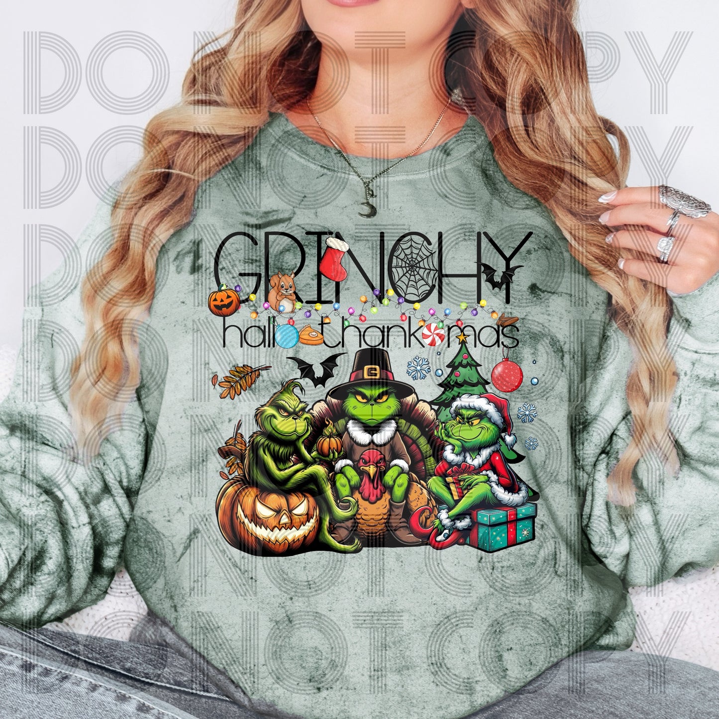 Green Hallothankmas DTF & Sublimation Transfer