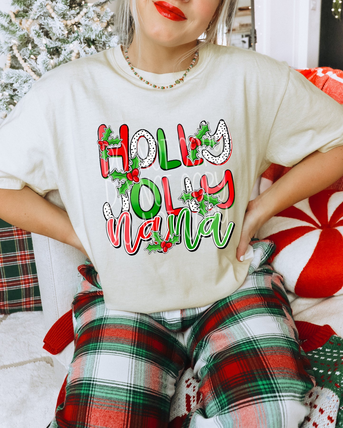 Holly Jolly Nana DTF & Sublimation Transfer