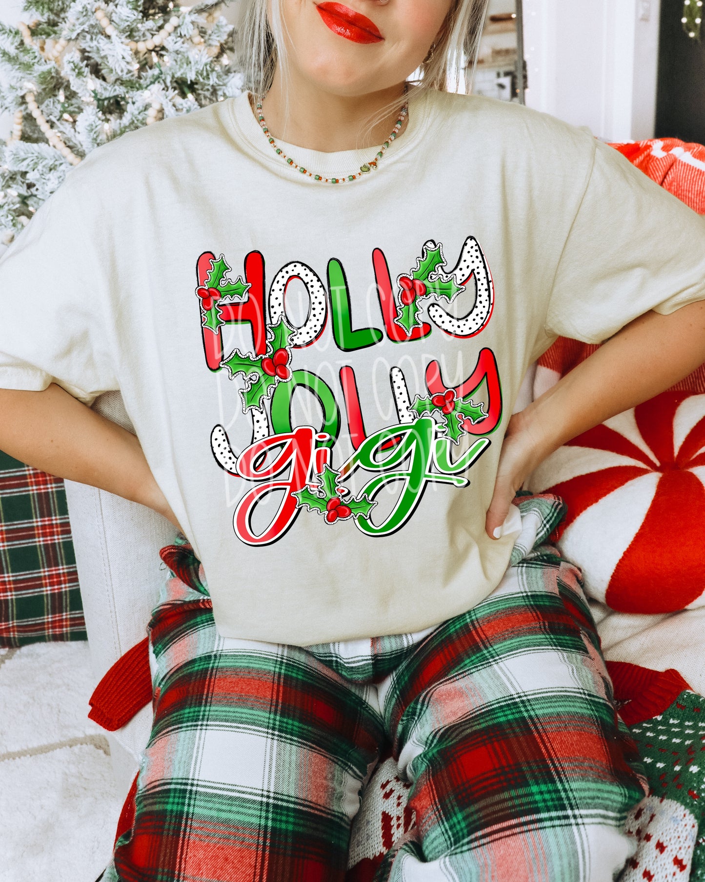 Holly Jolly Gigi DTF & Sublimation Transfer