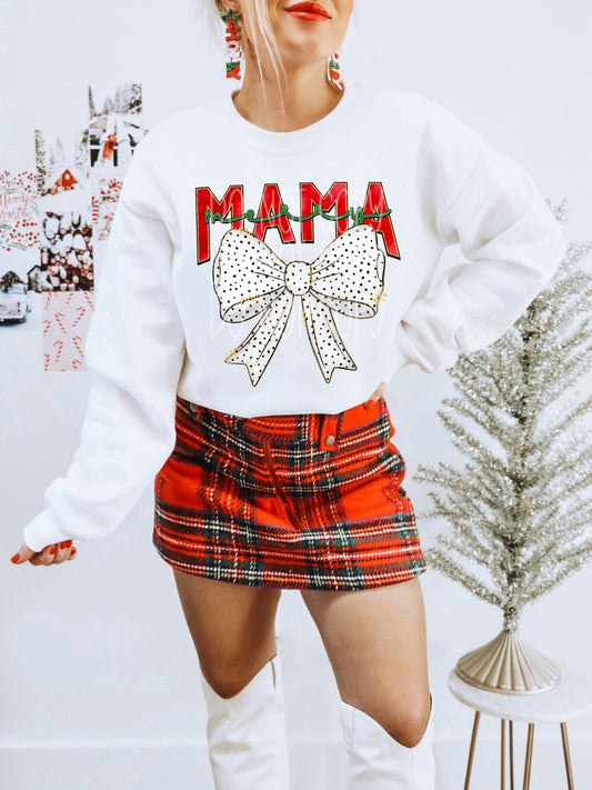 Merry Mama Dot Bow DTF & Sublimation Transfer