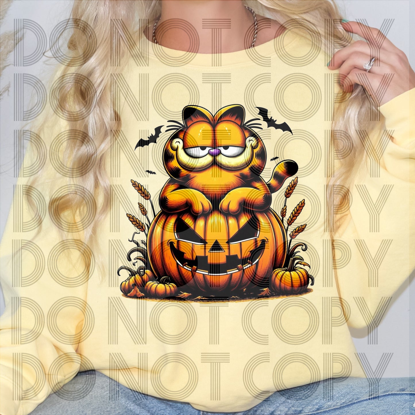 Orange Cat Pumpkin DTF & Sublimation Transfer