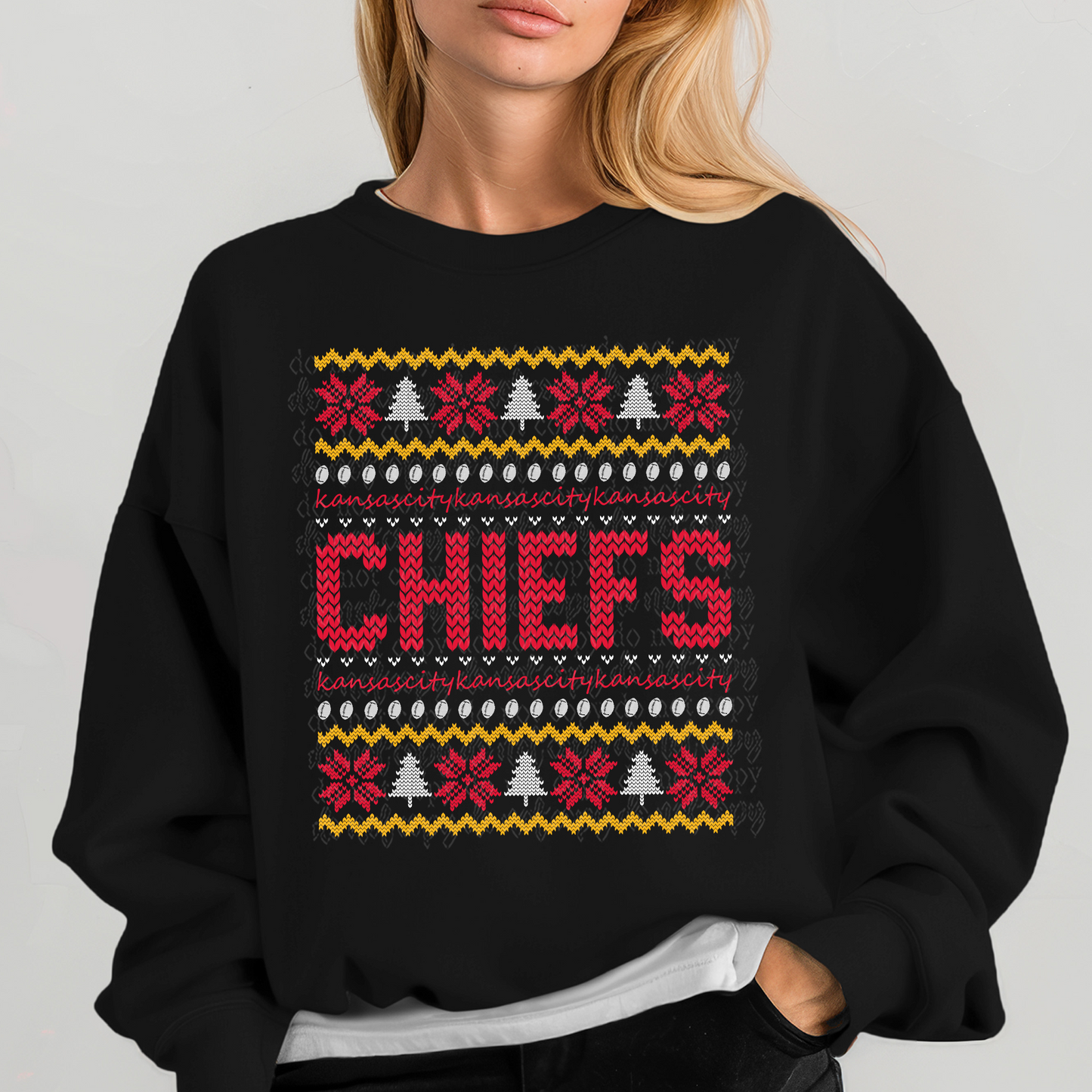 Kansas City Ugly Sweater DTF & Sublimation Transfer