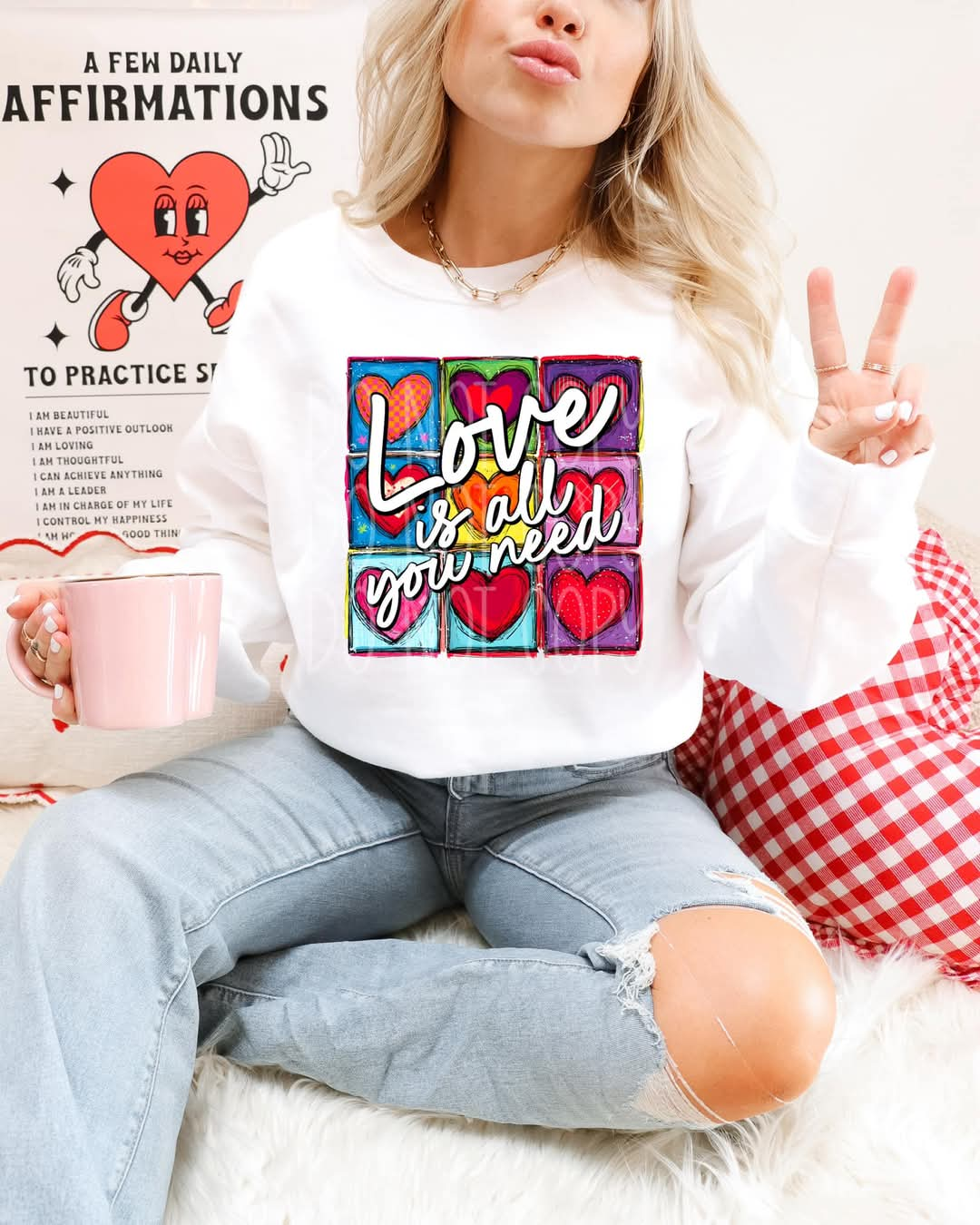 Love is All You Need Colorful DTF & Sublimation Transfer