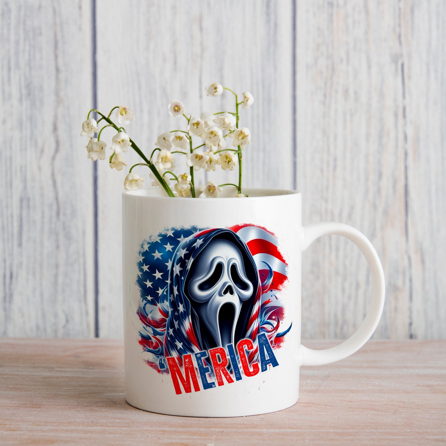 'Merica Ghost (matches shirt) UV DTF Transfer