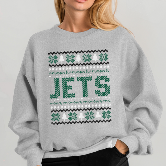 NYJ Ugly Sweater DTF & Sublimation Transfer