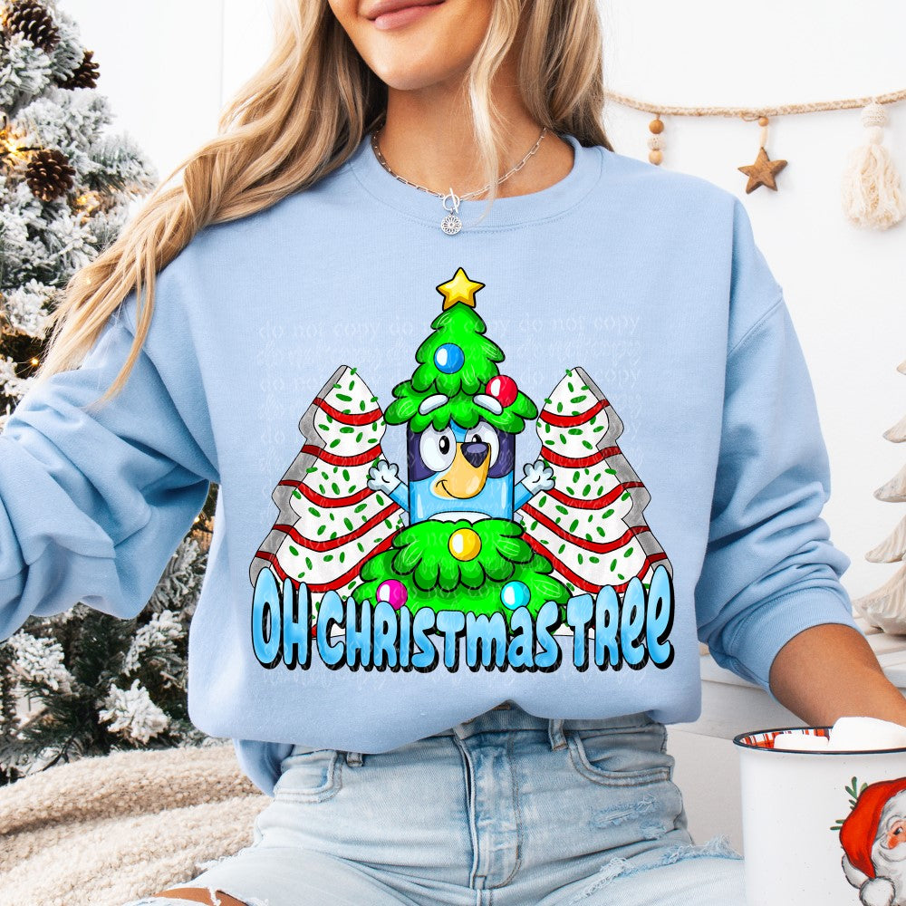 Oh Xmas Tree B Dog DTF & Sublimation Transfer