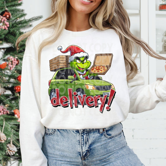 Mean and Green Pizza Delivery DTF & Sublimation Transfer