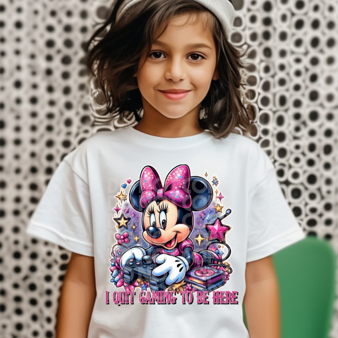 Pink Mouse Bow Gaming DTF & Sublimation Transfer