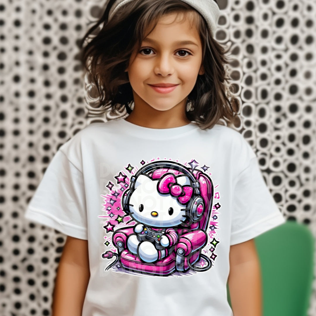 Pink Kitty Gaming DTF & Sublimation Transfer