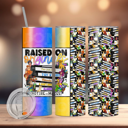 Raised on Originals VHS (matches shirt) Transfer Tumbler Wrap 20oz (read description)