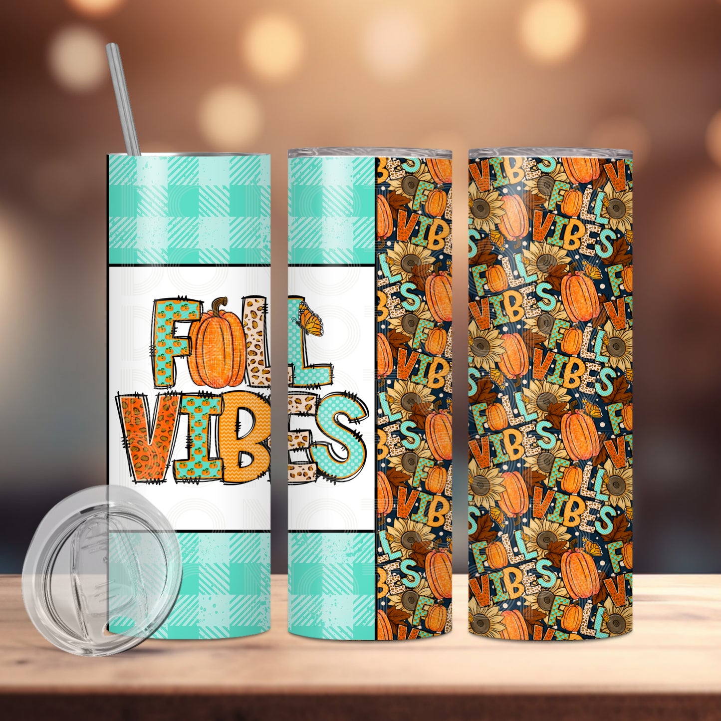 Fall Vibes Doodle (matches shirt) Transfer Tumbler Wrap 20oz (read description)