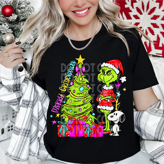 Green Merry Gmas DTF & Sublimation Transfer