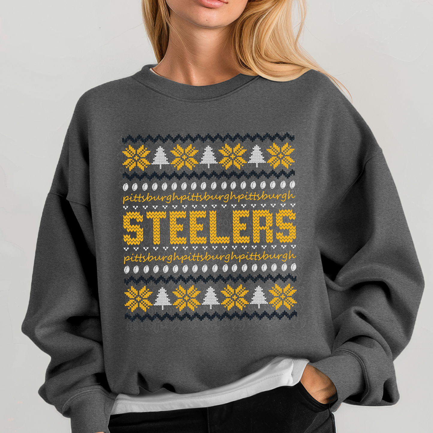 Pittsburgh Ugly Sweater DTF & Sublimation Transfer