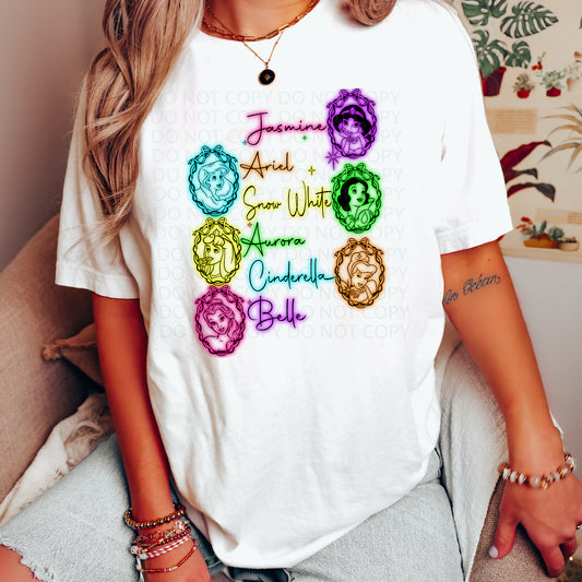 Princess Portraits Colors DTF & Sublimation Transfer