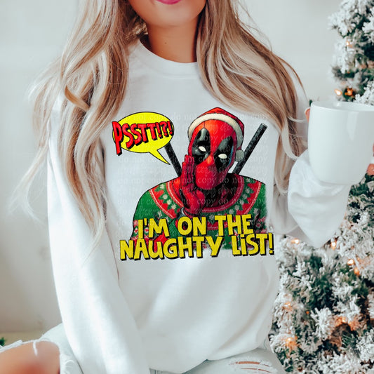 Pssttt! Naughty List! DTF & Sublimation Transfer