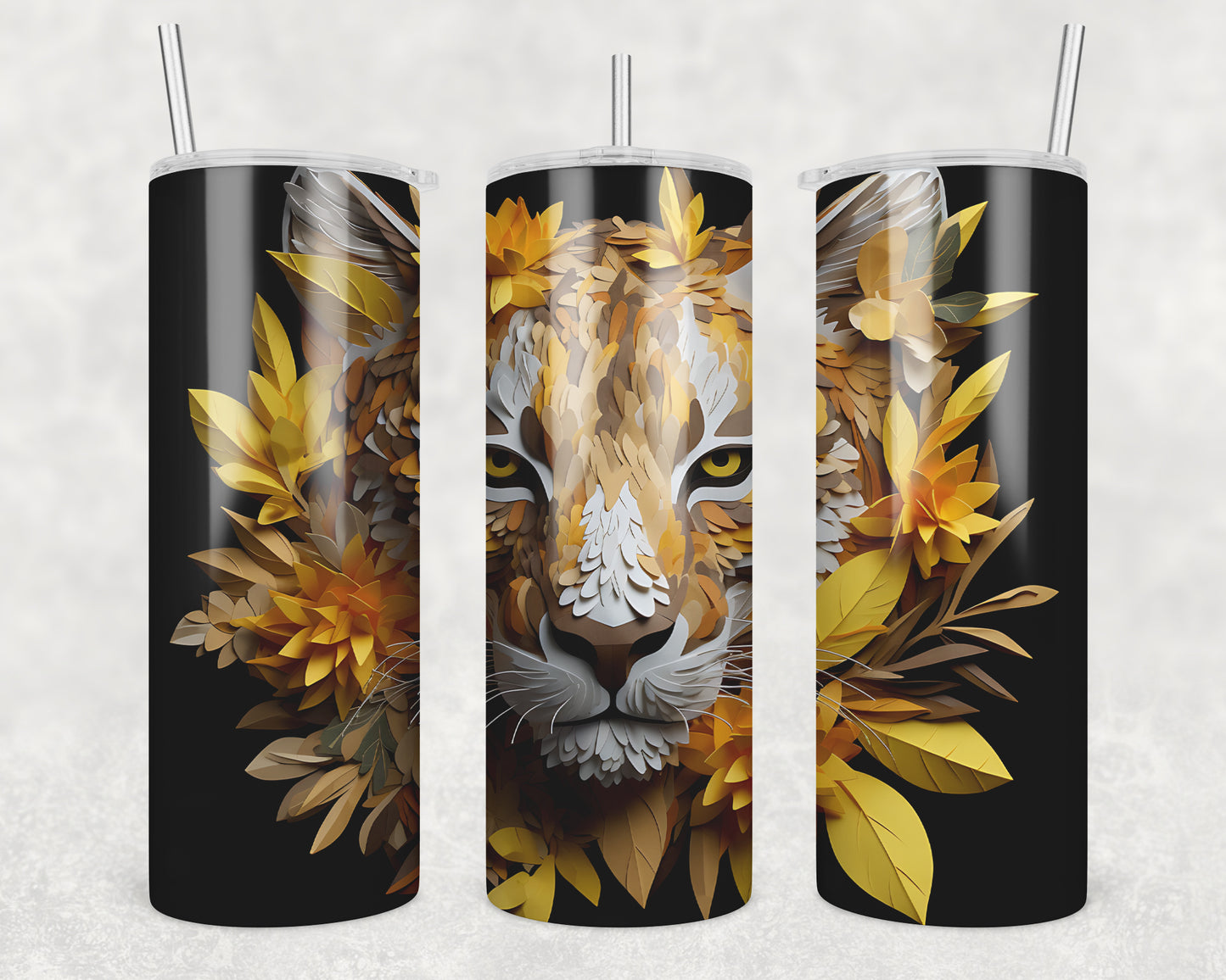 3D Puma Sublimation Transfer Tumbler Wrap 20oz (read description)