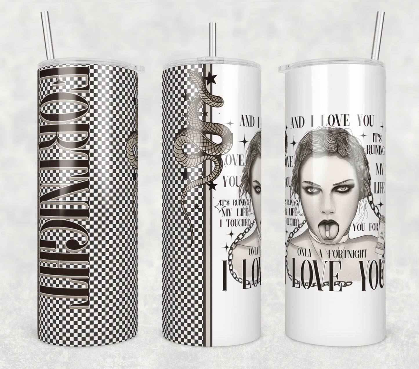 Ruining My Life Sublimation (matches shirt) Transfer Tumbler Wrap 20oz (read description)