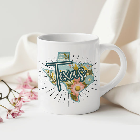 Texas Retro Floral (matches shirt) UV DTF Transfer