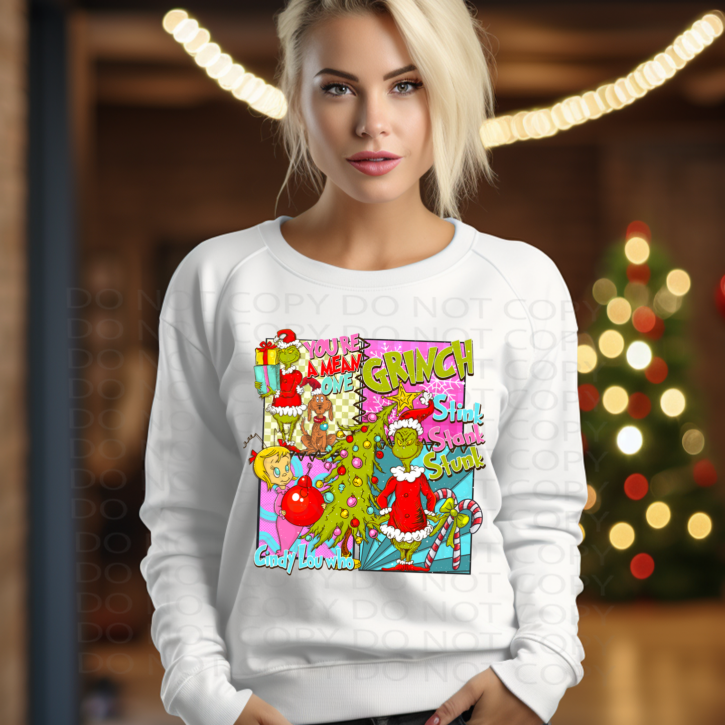 Green Mean Santa DTF & Sublimation Transfer