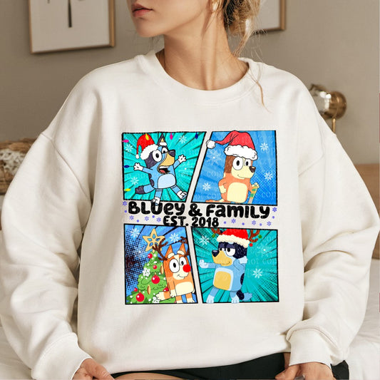 Xmas B Dog Fam Established DTF & Sublimation Transfer