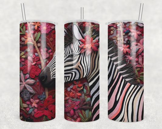 3D Zebra Sublimation Transfer Tumbler Wrap 20oz (read description)