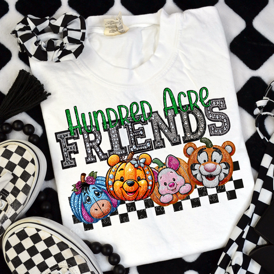 Acre Pumpkin Friends Faux Rhinestone & Faux Embroidery DTF & Sublimation Transfer