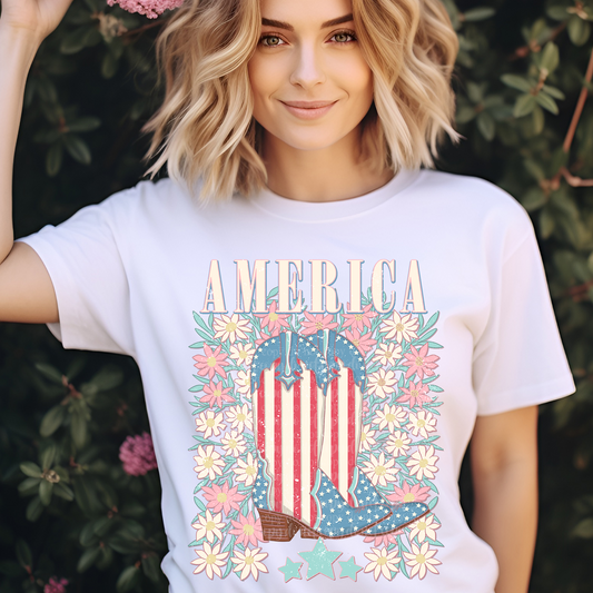 America Floral DTF & Sublimation Transfer