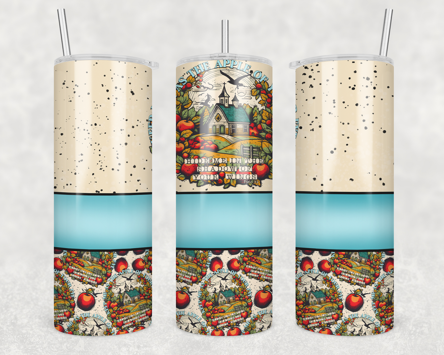 Apple of Your Eye (Matches Shirt) Sublimation Transfer Tumbler Wrap 20oz (read description)