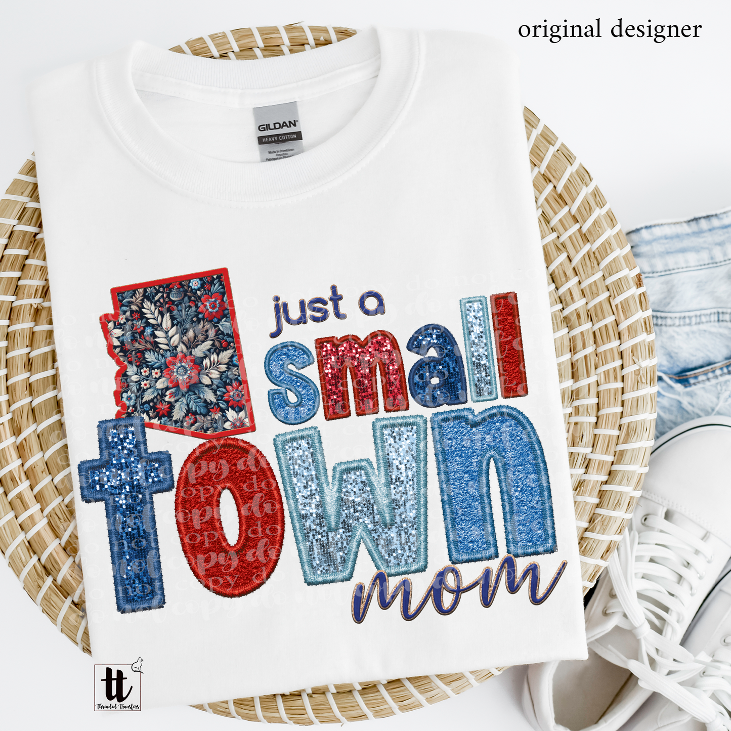 Arizona Small Town **EXCLUSIVE** Faux Embroidery, Chenille, & Sparkles DTF & Sublimation Transfer