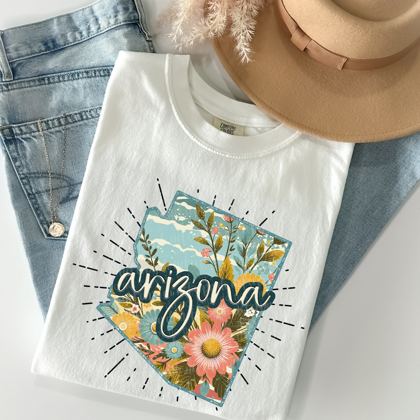 Arizona Retro Floral DTF & Sublimation Transfer