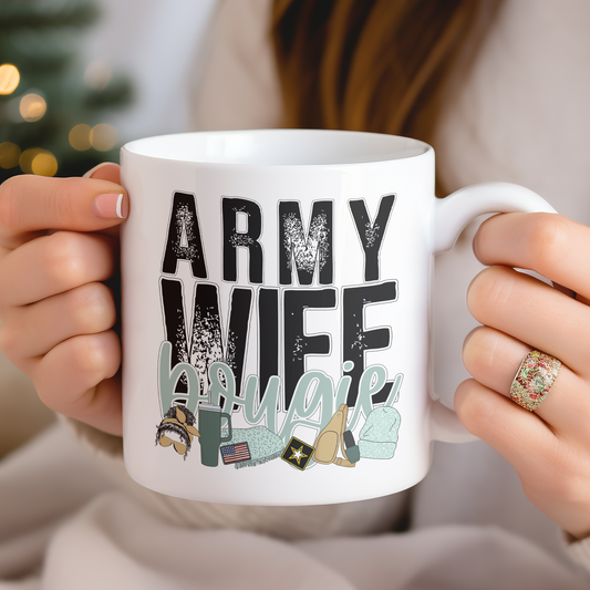 Army Wife Bougie (matches shirt) UV DTF Transfer