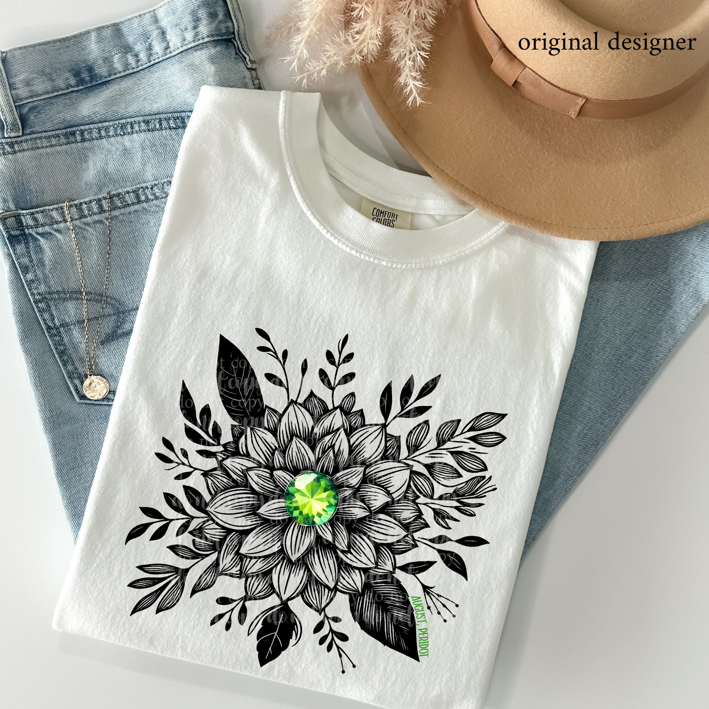 August Peridot Floral *EXCLUSIVE* DTF & Sublimation Transfer