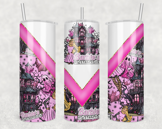 Barb's Nightmare House Sublimation Transfer Tumbler Wrap 20oz (read description)