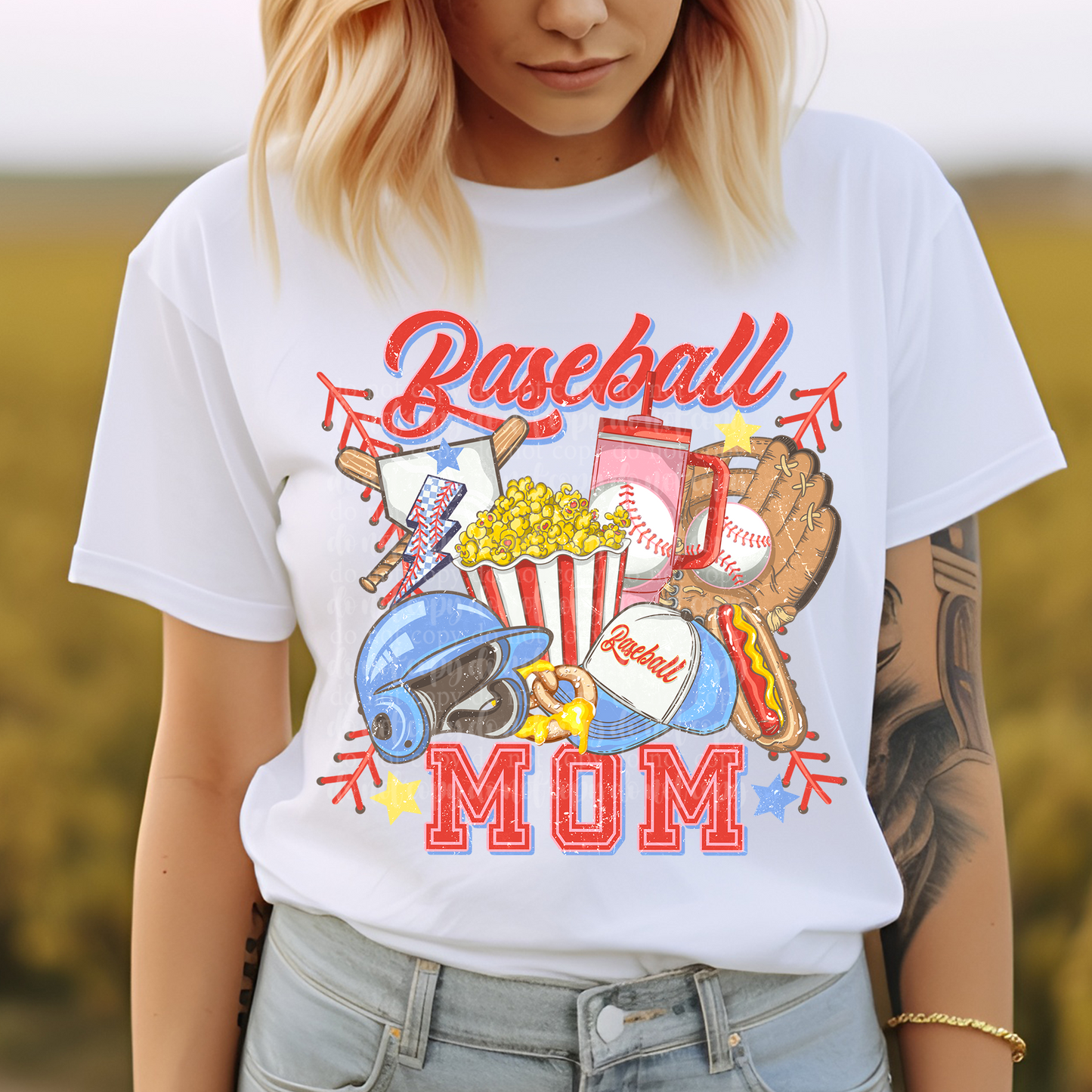 Baseball Mom Collage DTF & Sublimation Transfer