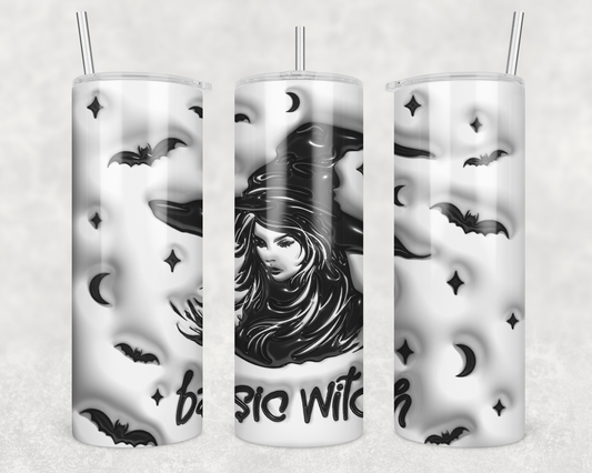 Basic Witch 3D Look Sublimation Transfer Tumbler Wrap 20oz (read description)