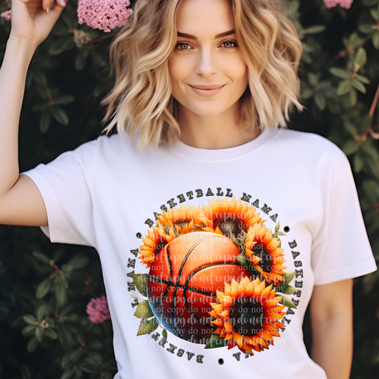 Basketball Sunflower Mama DTF & Sublimation Transfer