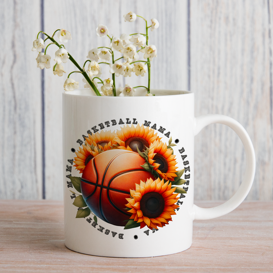 Basketball Sunflower Mama (matches shirt) UV DTF Transfer