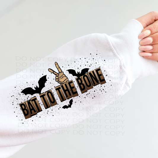 Bat to the Bone Sleeve (matches shirt)  DTF & Sublimation Transfer